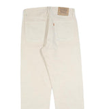 LEVI'S Mens Cotton White Regular Fit Straight Leg Trousers W32 L29 Casual