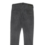 LEE Mens Slim Black Jeans Denim W28 L29 Classic Zip Pockets Comfort Style