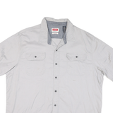 WRANGLER Mens White Short Sleeve Shirt 2XL Cotton Blend Casual Button Pocket