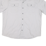 WRANGLER Mens White Short Sleeve Shirt 2XL Cotton Blend Casual Button Pocket