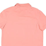 NAUTICA Mens Pink Short Sleeve Plain Polo Shirt L Cotton Blend Casual Summer