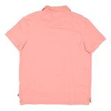 NAUTICA Mens Pink Short Sleeve Plain Polo Shirt L Cotton Blend Casual Summer