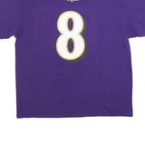 NFL Mens Purple Baltimore Ravens Jackson 8 Graphic T-Shirt XL Crew Neck Short