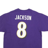 NFL Mens Purple Baltimore Ravens Jackson 8 Graphic T-Shirt XL Crew Neck Short