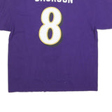 NFL Mens Purple Baltimore Ravens Jackson 8 Graphic T-Shirt XL Crew Neck Short