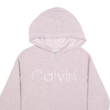 CALVIN KLEIN PERFORMANCE Womens Pink Hoodie S Sherpa Fleece Pullover Hooded