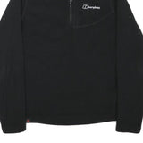 BERGHAUS Womens Black Polyester Blend Fleece Jacket UK 10 Outdoor Zip Up