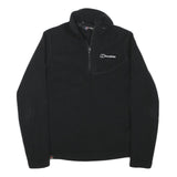 BERGHAUS Womens Black Polyester Blend Fleece Jacket UK 10 Outdoor Zip Up