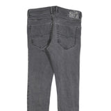 DIESEL Mens Slim Grey Denim Jeans W30 L30 Zip Closure Casual Style