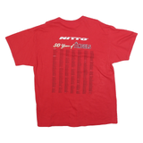 JERZEES Mens Red Angels Baseball 50th Anniversary Graphic T-Shirt XL Short