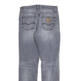 CARHARTT Mens Slim Blue Denim Jeans W30 L32 Stylish Cotton Blend Zip Closure