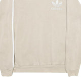 ADIDAS Mens Beige Sweatshirt Crew Neck M Classic 3-Stripes Trefoil Logo