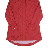 WOOLRICH Womens Red Jacket M Polyester Plain Hooded Zip Outdoor Casual