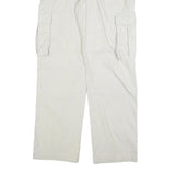 GAUDI Mens Cotton Blend Relaxed Beige Cargo Trousers W38 L32 Comfortable Zip