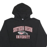 CHAMPION Mens Black Southern Oregon University Pullover Hoodie L Classic Cotton