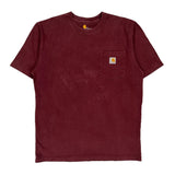 Carhartt T-Shirt - Medium Burgundy Cotton