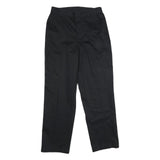 CABIN CREEK Womens Cotton Black Regular Straight Trousers W30 L30 Classic Zip