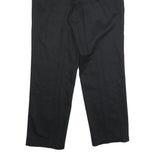 CABIN CREEK Womens Cotton Black Regular Straight Trousers W30 L30 Classic Zip