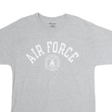CHAMPION Mens Grey Air Force Graphic T-Shirt L Short Sleeve Crew Neck Casual