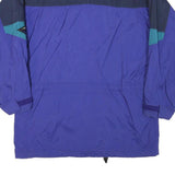 COLUMBIA Mens Blue Navy & Teal Outdoor Jacket L Polyester Blend Colorblock Zip