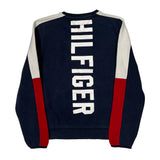Tommy Hilfiger Spellout Sweatshirt - Small Navy Cotton
