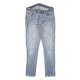 LEVI'S Womens Slim Blue Denim Medium Wash Jeans W30 L30 Slim Fit Zip Closure