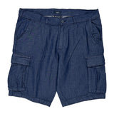 Champion Slim Fit Cargo Shorts - 36W 10L Blue Cotton