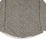 DOCKERS Mens Green Pattern Shirt XL Cotton Blend Long Sleeve Casual