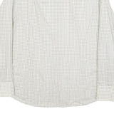 HUGO BOSS Mens White & Grey Patterned Shirt XL Lightweight Polyester Blend Smart