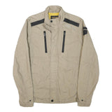 PME LEGEND Mens Beige Cotton Blend Jacket M Casual Zip Fastening Stylish