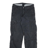 CARHARTT Mens Cotton Blend Relaxed Cargo Trousers Black W30 L30 Workwear Utility