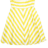 BODEN Womens Yellow & White Cotton Blend Day Dress Sleeveless Knee Length UK 8