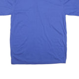 Mens Blue Polo Shirt XL Cotton Blend Short Sleeve Plain Pocket Casual Wear