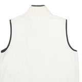 TOMMY HILFIGER Womens White Jacket L Polyester Plain Zip Up Cozy Layer