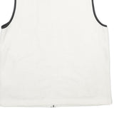 TOMMY HILFIGER Womens White Jacket L Polyester Plain Zip Up Cozy Layer