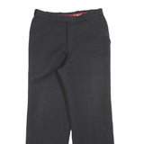 VON ARX Womens Black Regular Fit Straight Trousers W30 L30 Classic Zip Closure