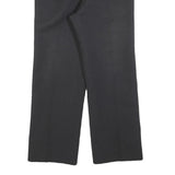 VON ARX Womens Black Regular Fit Straight Trousers W30 L30 Classic Zip Closure