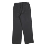 VON ARX Womens Black Regular Fit Straight Trousers W30 L30 Classic Zip Closure
