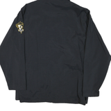 Mens Black & Brown Outdoor Jacket L Polyester Blend Woven Plain Hooded Zip