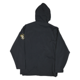 Mens Black & Brown Outdoor Jacket L Polyester Blend Woven Plain Hooded Zip