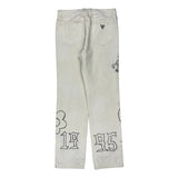 1995 Guess Graphic Jeans - 32W 34L White Cotton