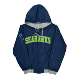 Seahawks Nfl Football Windbreaker - Large Gray Polyester