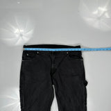 Dickies Carpenter Trousers - 36W 33L Black Cotton