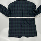 Burberry Checked Blazer - Large Green Wool