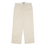 RALPH LAUREN SPORT Womens Cotton Blend Beige Relaxed Straight Trousers W32 L30