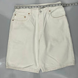 Levis Denim Shorts - 32W 10L White Cotton
