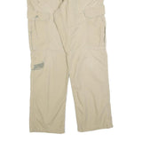 CARHARTT Mens Cotton Blend Beige Relaxed Cargo Trousers W34 L32 Durable Workwear