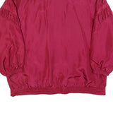 EVR Womens Red Silk Jacket 2XL Zip Classic Plain Satin Lightweight