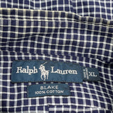 Blake Ralph Lauren Checked Shirt - XL Blue Cotton