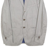 JEY COLEMAN Mens Grey Single Breasted Jacket S Woven Classic Button Closure